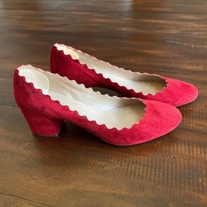 Chloé Red Suede Pump